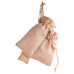 jute pouch with drawstring